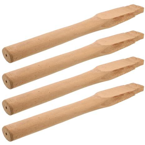 TOBBOMEY Mangos de Madera Reemplazo 4 Piezas para Herramientas Manuales, Acabado Ergonómico Suave, Resistente y Preciso, para Jardinería, Camping y Uso Exterior