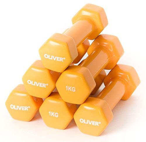 Oliver Vinyl Hantel Kurzhantel 3 Paar zu je 1 kg