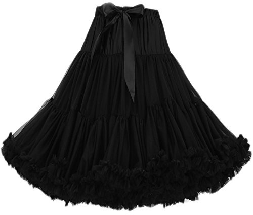 FOLOBE kvinnor tutu kostym balett dans flera lager puffy rock vuxna lyxig mjuk petticoat