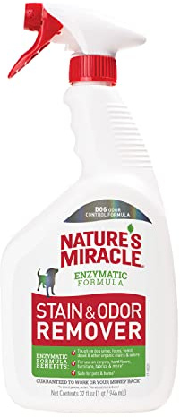 Nature’s Miracle Stain and Odor Remover Dog, 32 Ounces, Everyday Mess Enzymatic Odor Control Formula