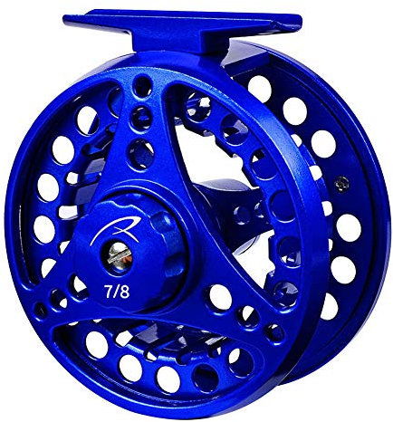 YFPICO Fliegenrolle Fliegenfischen Rollen Aluminiumlegierung Rolle Super Großer Spulenkern Casting Angelgerät Eisfischen(3/4（OD:75mm / ID:46mm),Blau