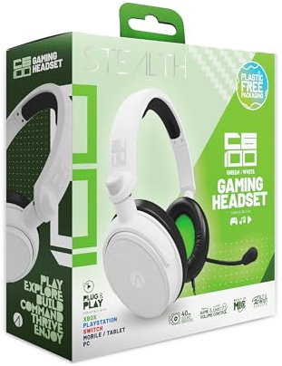STEALTH C6-100 Gaming Headset Range (Green & White)