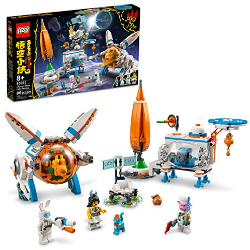 LEGO Chang’e Moon Cake Factory 80032 Toy Building Set for Kids Age 8+, 609 Pieces, Space Theme, Featuring Moon Base, Carrot-shaped Rocket, Bunny Mech, 4 Characters