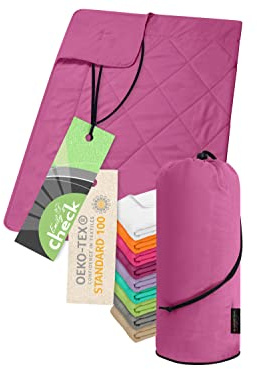 Emily´s Check Leichtsteppbett - Kinderdecke - Krabbeldecke - Picknickdecke 1585.2302, 100 x 135 cm, pink