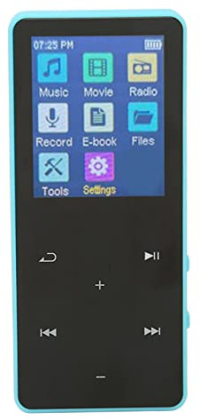 Lettore Mp3 da 8 GB con Bluetooth, Lettore Musicale per Bambini Studenti Anziani, Lettori Digitali Lettore Musicale HiFi Portatile Mp3, Regali (Blu)