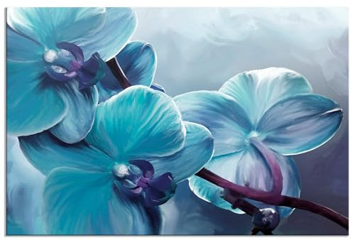 decomonkey Tableau Acoustique Fleurs 120x80 1 Pièce Impression sur Toile