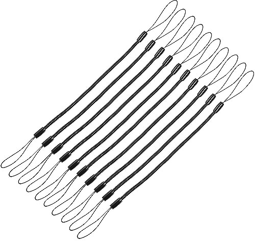 TECHGEAR Stilo Tether, [confezione da 10] 20,3 cm retrattile a molla bobina cordino, cordini elastici a spirale, cinghia a spirale/corda elastica generico per penne stilo/matite stilo