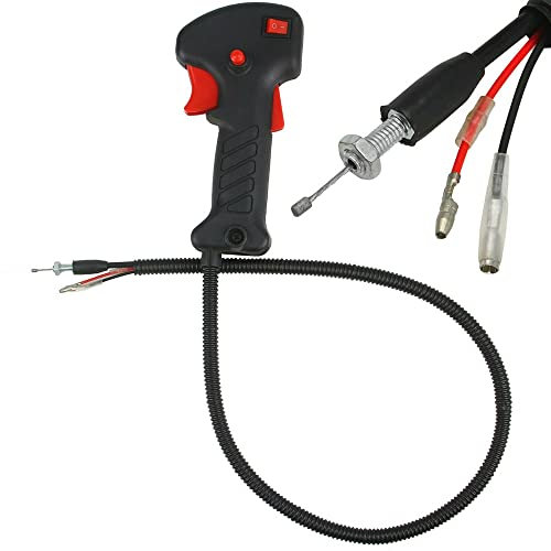 Interrupteur de commande d'accélérateur poignée tondeuse à gazon de remplacement débroussailleuse poignée interrupteur câble de déclenchement d'accélérateur Outil électrique