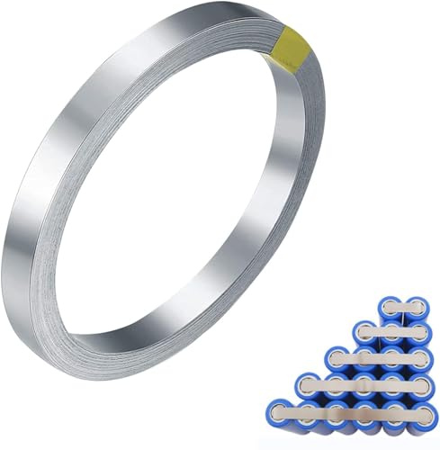 QHFlashbuy 0.15 * 8MM x 10M Nickel Streifen Nickelband Reines Nickel Platte Vernickelte Stahlband für 18650 Batterie Schweißen für Punktschweißgerät SchweißZubehör