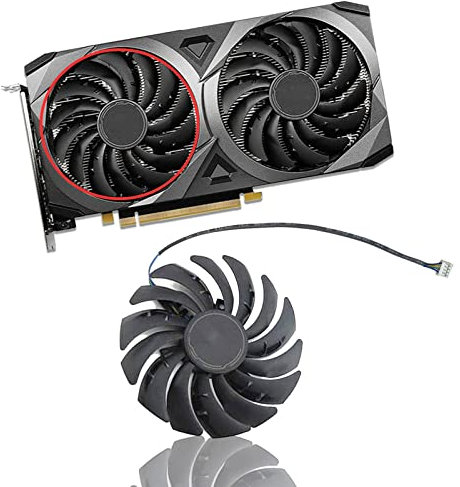 Dotodo - Ventilador de tarjeta gráfica (95 mm, PLD10010S12HH, para MSI RTX 3070/3060 VGA DC 12V 0.40A RTX 3060 Ti VENTUS 2X OC (ventilador de tarjeta gráfica A)