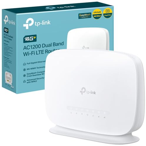TP-Link Archer MR515 AC1200 4G+ Cat6 WiFi Routeur, port Gigabit avec fente SIM, WiFi mobile, LTE ultra-rapide, antenne interne, MU-MIMO, Plug & Play