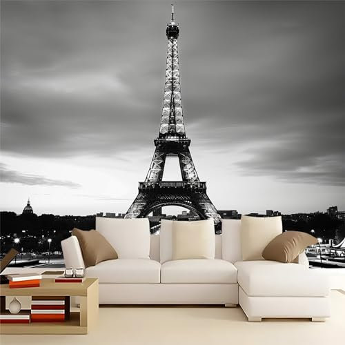 Photo Murale Tour Eiffel À Paris France 250 x 175 cm - Papier peint Non Tissé pour enfants et adultes - Image panoramique Déco Maison Chambre - Décorative Tenture Murale Appartement Décoration Salon