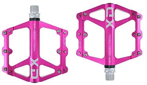 MAYANGYANG Pedale Fahrrad MTB Fahrradpedale Fahrradpedale 9/16 Zoll Spindel Universal Cycling Pedale CNC Aluminiumlegierung Leichtes Fahrradpedale Fahrradpedale(Pink)