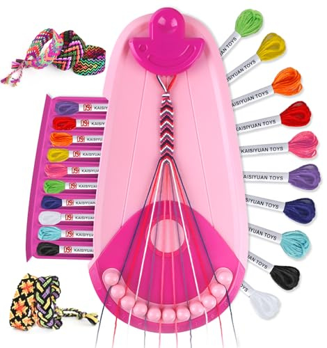 Plunack Freundschaftsarmbänder Selber Machen Set für Mädchen 6-12 Jahre | Armbänder knüpfen: 20 Fäden in 10 Farben & Aufbewahrungsbox – kreatives Geschenk für Mädchen zu Geburtstag & Weihnachten