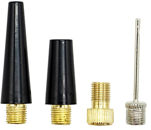 REBECASKYENS 4 Pieces Ball Pump Needle Set Needle inflator Kit Needle Nozzle Adapter Needle Nozzle Adapter Kit Ball inflation Pump Needle Valve Adapter Kit Ball Pump Needle Bike Tire inflating Kit