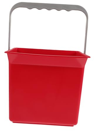 MAGICLULU Seau De Nettoyage en Plastique avec Poignée Et Marquages De Mesure Seau Utilitaire pour Ménage Et Bureau Rouge 10l Outil De Nettoyage Polyvalent