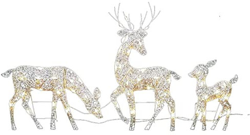 Reindeer Family Shadow Set Standing Reindeer Outdoor Yard Set