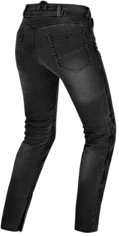 SHIMA Zenith Motorcycle Jeans for Women GFLEXX Knee Protectors Motorbike Mens Armoured Trousers Lightweight Protective Pants Stretch Reinforced Armored Bike Elastic Ventilated (Womens, Black, 26/30)