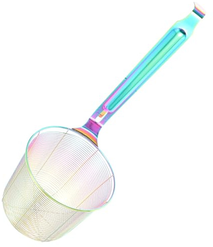 CONGARTENO Colador Inoxidable Espumadera De Cocina Con Mango y Ergonómico Para Servir