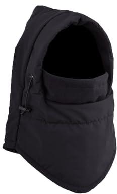 Molten Creek® Black Fleece Lined Hoodie, Waterproof Design, Neck Warmer, Soft Texture, Insulated Face Mask, Breathable Fabric, Ideal for Winter Sports & Outdoor Adventures
