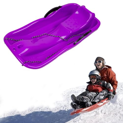 Plastic Snow Sled -Children's Sledges, Two-Person Sledges, Thickened Plastic Sledges, Sledges with Backrests and Pull Ropes