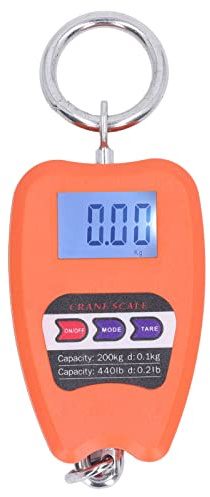 Pssopp Digitale Hängewaage, 200 Kg Tragbares Hand-LCD-Display mit Automatischem Null-Tara-Datenhalte-Überlastungsalarm, für Angelwerkstatt zu Hause