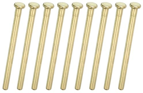 QUARKZMAN 9Pcs Perno Per Cerniera Porta 3.62 Inch Perni Sicurezza Interni Rimovibili Per Sostituzione E Riparazione Porte In Legno Residenziali Colore Oro