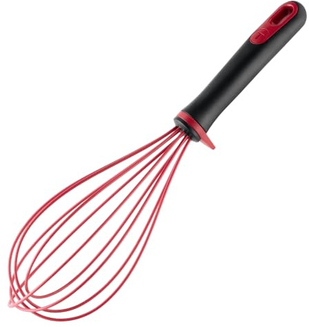 Tefal - Ingenio Fouet de cuisine avec fils en silicone anti-rayures | Ustensiles de cuisine silicone pour battre et mélanger sans rayer - Position surélevée hygiénique - Compatible lave-vaisselle