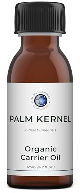 Mystic Moments | Organic Palm Kernel Carrier Oil | 125ml | Elaeis guineensis kernel oil gives a rich, conditioning skin and hair feel for massage and cosmetic blends.