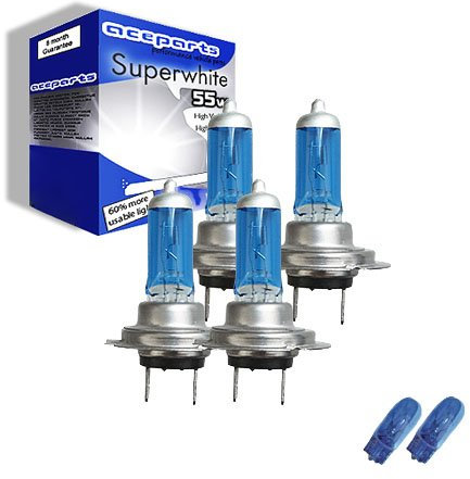 55w Super White Xenon High (main) / Low (dipped) / Side beam upgrade HeadLight Bulbs CHRYSLER CROSSFIRE Roadster 05.04->
