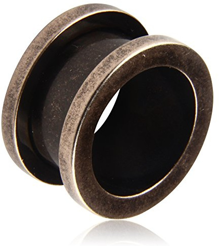 eeddoo Flesh Tunnel Antik Rosegold Edelstahl