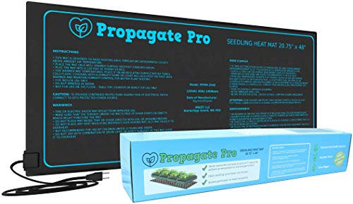Propagate Pro Tappetino riscaldante per piantine da 1,2 m, adatto per 4 vassoi standard 1020, 121,9 cm, per germinazione e piante da avviamento, scaldabagno per interni e giardinaggio domestico (50 x