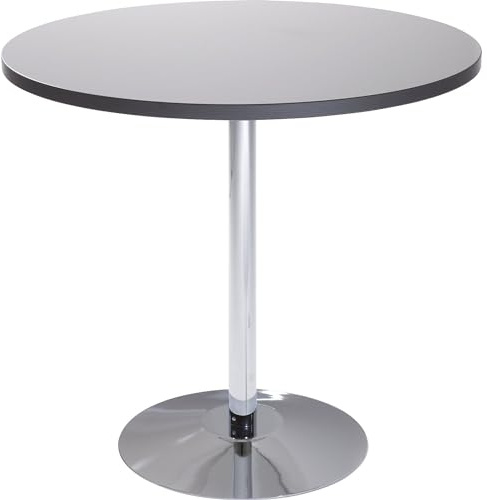 kaiserkraft | Säulentisch | Ø 800 mm | Höhe 720 mm | Spanplatte lichtgrau