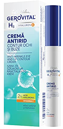Gerovital Hyaluron C Eye & Lip Cream Vitamin C, 2% Hyaluronic Acid, 15ml | With liposomal Vitamin C and 2% Hyaluronic Acid to hydrate, smooth expression lines and revitalise delicate skin.