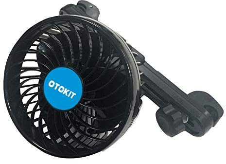otokit Ventilateur sur Appuie-Tête 12V 4W 2 Vitesses Réglables pour Passagers Arrière