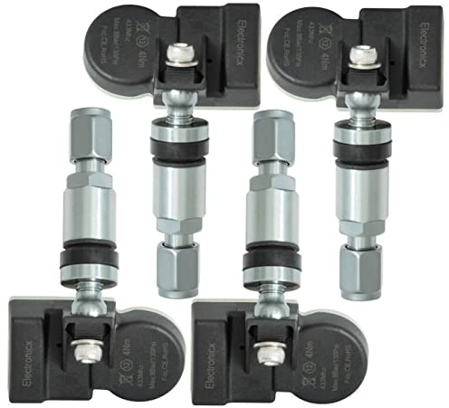 4 x RDKS TPMS däcktryckssensor däcktryckskontrollsystem metallventil DarkGrey passar för Sportage 2014–2015