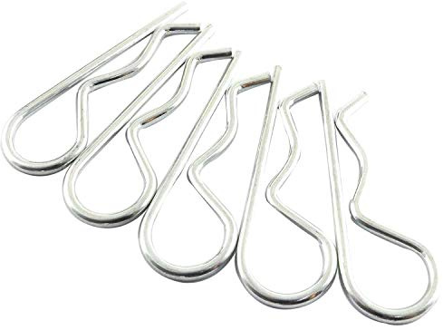 20Pcs Cotter Pins R Clips Hardware Pins, Heavy Duty Zinc Plated Cotter Pin Hairpin Assortment Kit for Use On Hitch Pin Lock Systems, Trailer Hitch, Lawn Mowers, Trucks - M3 X 60mm