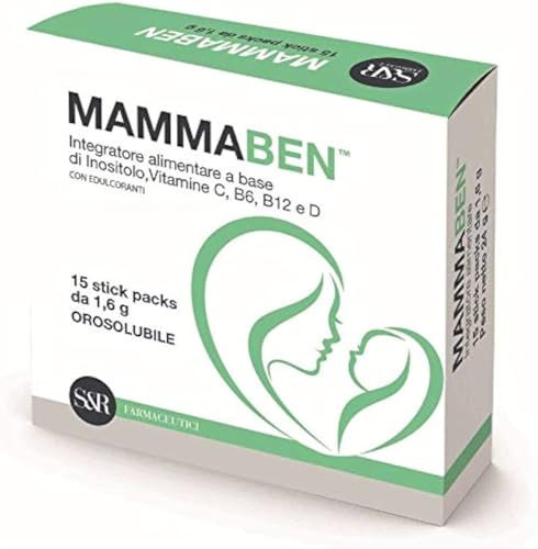 S&R Farmaceutici | Mammaben - Integratore Alimentare Naturale per il Benessere delle Neomamme e Tempo di Gravidanza, 15 stick packs da 1,6 g