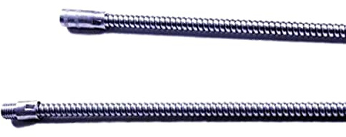 BARETTO 1-Meter-Stahlverlängerung für Schornsteinreinigungsset - Flexible Verlängerung für Schornsteinsets, ideal für die Reinigung von Schornsteinen und Kaminen mit Biegungen (2 Federn)