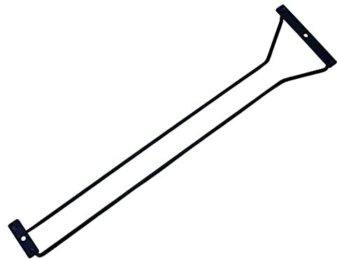 Abcsea 1 Pièce Noir Porte-Verre à Vin sous Meuble, Porte-Verres à Pied Suspendu, Support de Verre à Vin, Porte-Verres à Vin, Stemware Rack, 50 cm 1 Rangée