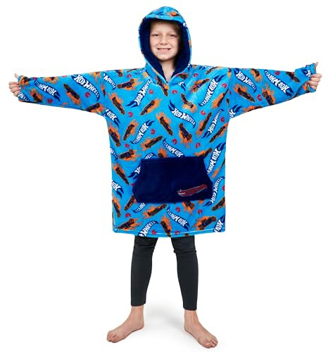 Hot Wheels Übergroße Kapuzenpullover Kinder Jungen und Mädchen Oversized Hoodie Blanket