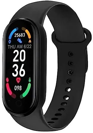 M6 Smart Watch Bands,Heart Rate Blood Pressure Sleep Monitoring,Step Counting,Music Weather Bluetooth Fitness Tracker