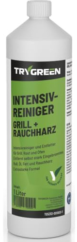 Intensivreiniger Grill + Rauchharz - Industriestärke gegen Eingebranntes, Ruß, Fett & Rauchharz (1 Liter, Flasche)