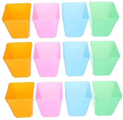 BESPORTBLE Kunststoffbehälter 40st Kleiner Quadratischer Blumentopf Zimmerpflanzen 7c Kleine Sukkulente Drinnen Plastik Blumentöpfe