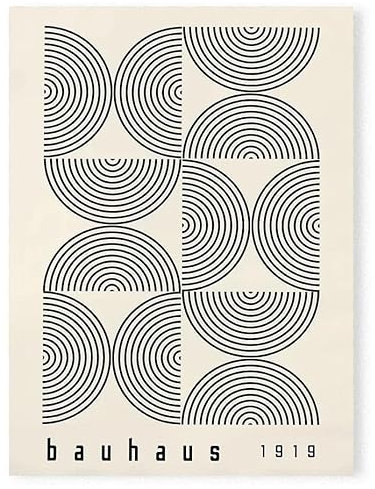 TANYANG Minimalistische Wandkunst, Böhmisches Bauhaus, Abstraktes Hd-Leinwand-Poster, Druck, Heim-, Schlafzimmer- Und Wohnzimmerdekoration, A2 40X50Cm Kein Rahmen