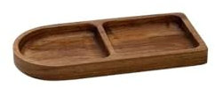 TMAOZW Wooden Tray Vintage Acacia Wood Dinner Plate Suitable for Dessert Nut and Fruit Cake Snack Western Steak Kitchen (Color : Short)