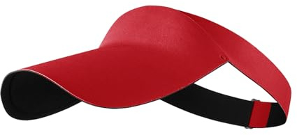 TZ Promise Women Men Seamless Neoprene Sun Visor with Stretch Band for Adjustable for Running Tennis Golf Sports (US, Alpha, Small, Medium, Red)