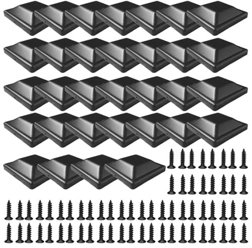 FUBESK Post Cap 3.58'x3.58' Fence Post Cap, 12pcs/24pcs/32pcs Neat Top for Fence Posts That Help Stop Water Soaking into The Wood and prolong The Life of Your Fence (32pcs)