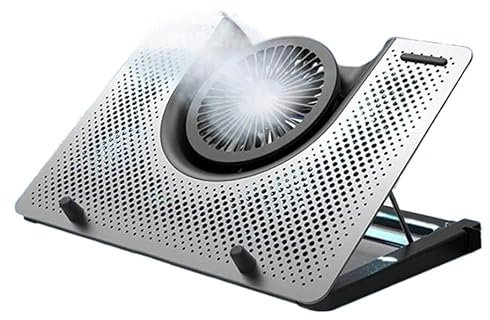 Base Refrigeradora Portatil El Radiador Del Portátil Con Panel De Aluminio Viene Con Soporte Para Teléfono Móvil Cinco Ventiladores Potente Soporte De Disipación De Calor Ventilador Para Portatil Base