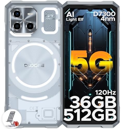 DOOGEE Blade GT Ultra 5G Outdoor Handy Ohne Vertrag, 36 GB RAM+512 GB ROM, 4nm MediaTek 7300, 100 MP AI Kamera, 6,72 Zoll FHD+ 120 Hz Outdoor Smartphone, LED Licht/5500mAh/33W/NFC/Face ID